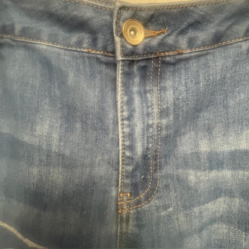 Indigo Thread Boho Patchwork W/Frayed Raw Hem Wom… - image 2